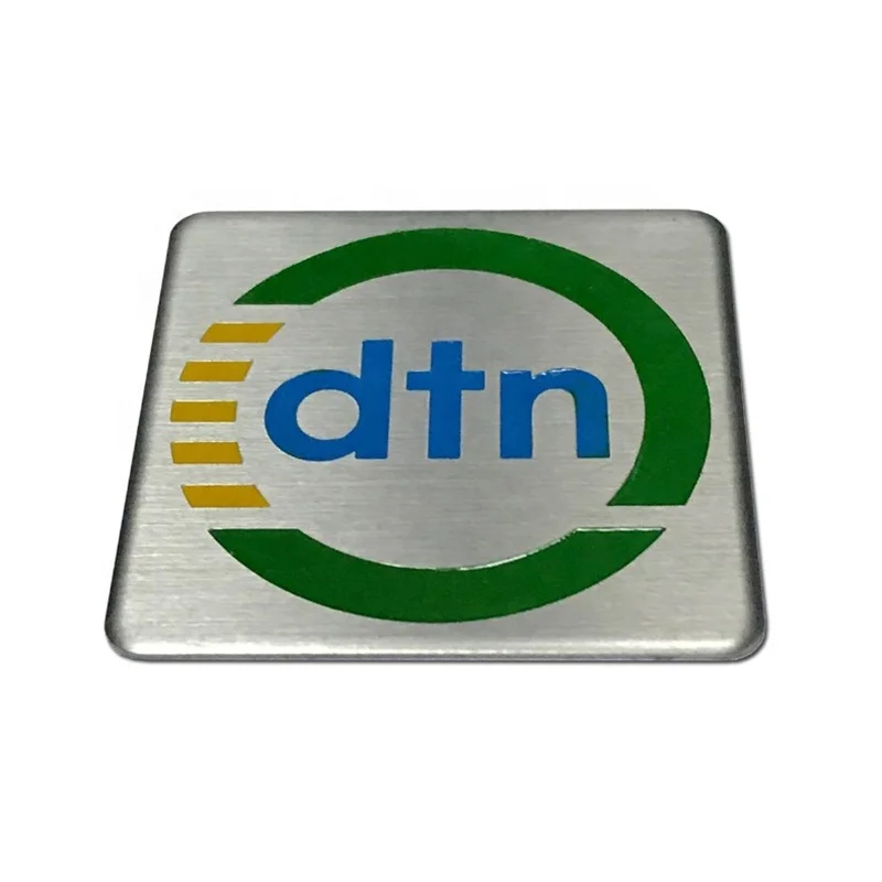 Custom Stainless Steel Etched Name Plate Round Metal Brushed Finish Nameplate for Elevator