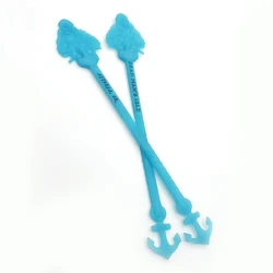 Top Fashion Acrylic Plastic Clear Mermaid Drinking Cocktail Stirrer Custom