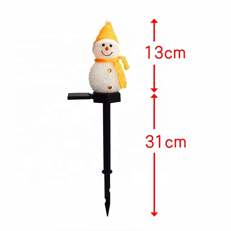 Solar Garden Lights Outdoor, Solar Pathway Lights Waterproof Outdoor Decorative Solar Christmas Snowman Light for Yard Patio Gar