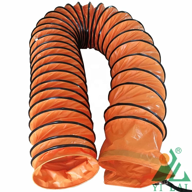 fire proof air ventilation large diameter spiral flexible ducting