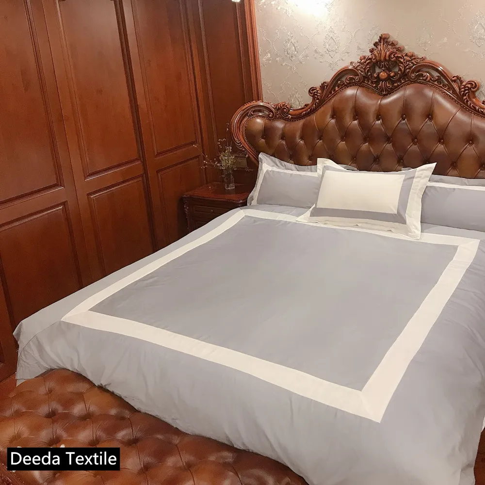 Deeda factory luxury design 400 thread count 100 cotton bed sheets set
