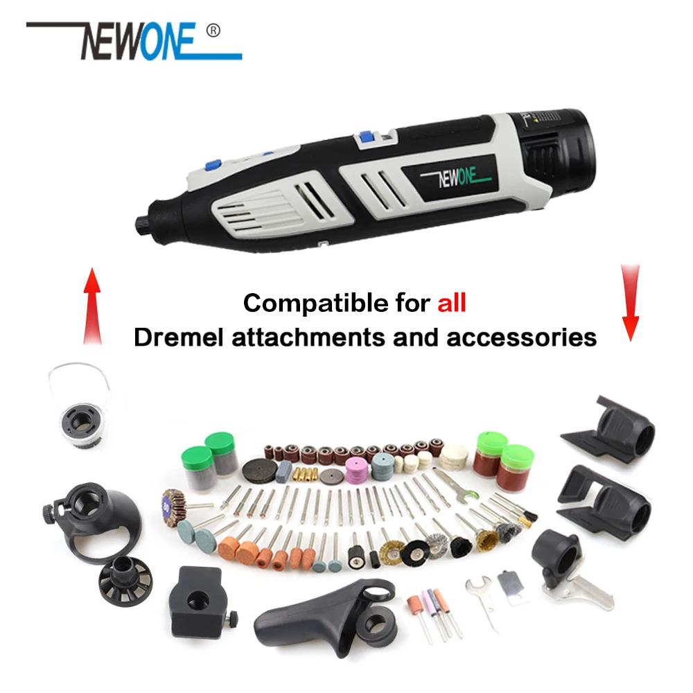 NEWONE Grinding and Polish Electric Drill Wireless Rotary Tool Variable-Speed Accessories Kits Carving Milling Engraving Dremel