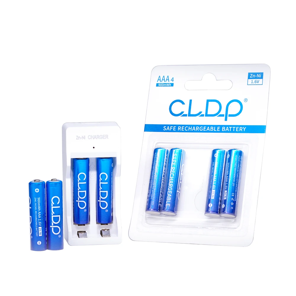 Высокопроизводительный CLDP Zn-Ni 1 6 В 900mwh 550mAh 4 aaa аккумуляторные батареи с зарядным устройством