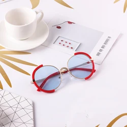 DOISYER 2020 New fashion design girls sun glasses round metal frame kids sunglasses children