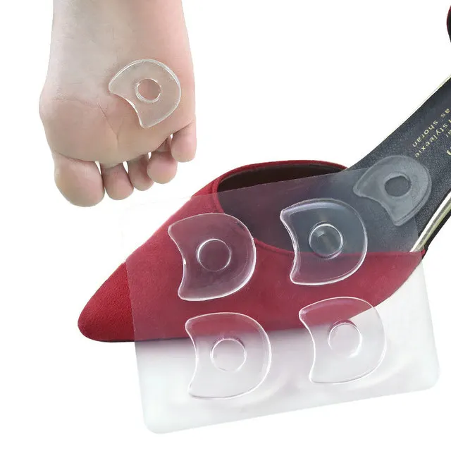 High Quality Washable Reusable 4 pcs Transparent Gel Foot Anti Friction Cushion Pad & Gel Corn Patch For High-Heeled Shoes Kit