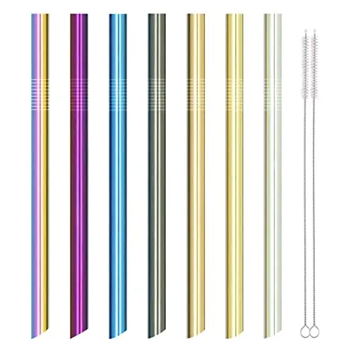 Metal Chopsticks, 7 Colors Reusable Stainless Steel Chopsticks, 13 Rings Pattern Non-slip Dishwasher Safe Chop Sticks, Square