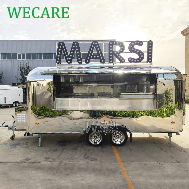 WECARE Airstream Foodtruck пицца гамбургер фритюрница фургон для еды передвижная кухня полностью оборудованный Ресторан