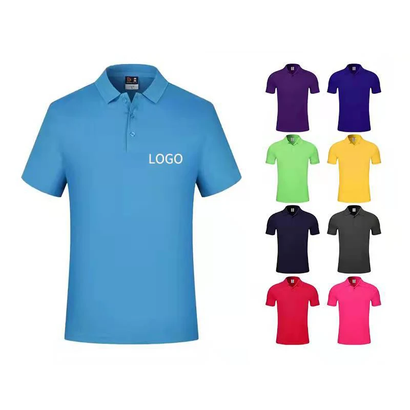 Manufacturers Custom Logo Golf Polo Tshirts Unisex Casual Printing Polo T-Shirts Work Clothes Black Polo Shirts For Men