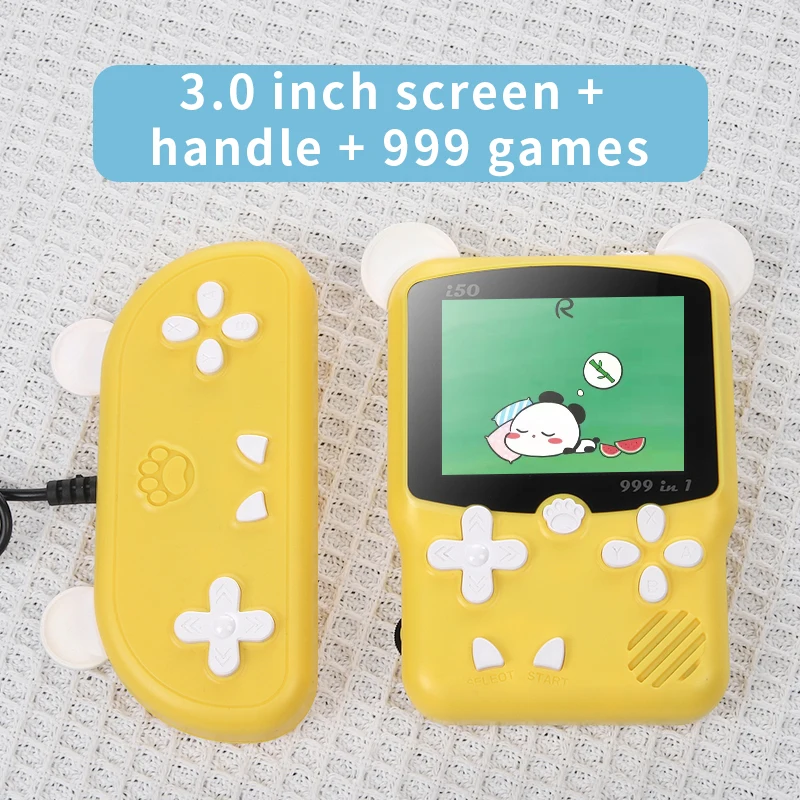 Cute I50 Retro Mini Handheld Console 4bit 999 Classic Games Player 3.0Inch LCD Kids Video Game Player Games