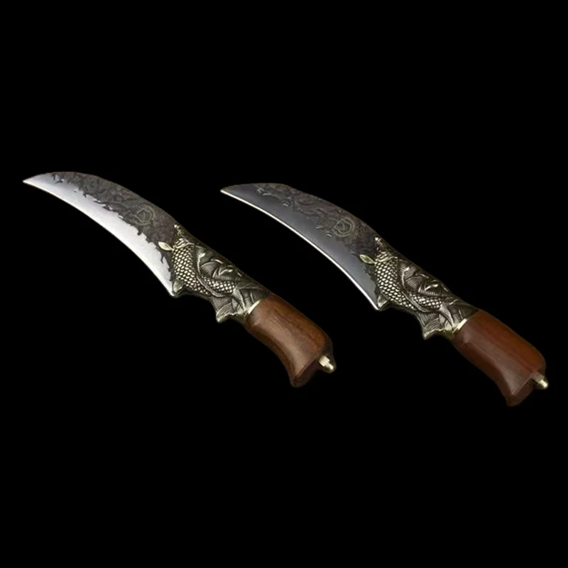 China Longquan Factory Forges Multi functional Kitchen Cooking Knives Stainless Steel Sharp Cutting Knives