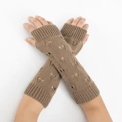 Autumn and Winter Gloves New Style Jacquard Fingerless Women Household KnittedGloves