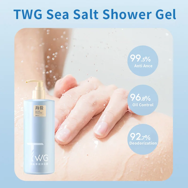 TWG Anti Mite Body Wash Gel Anti Acne Body Cleanser  Mineral Amino Acid Sea Salt  Anti Mite Shower Gel
