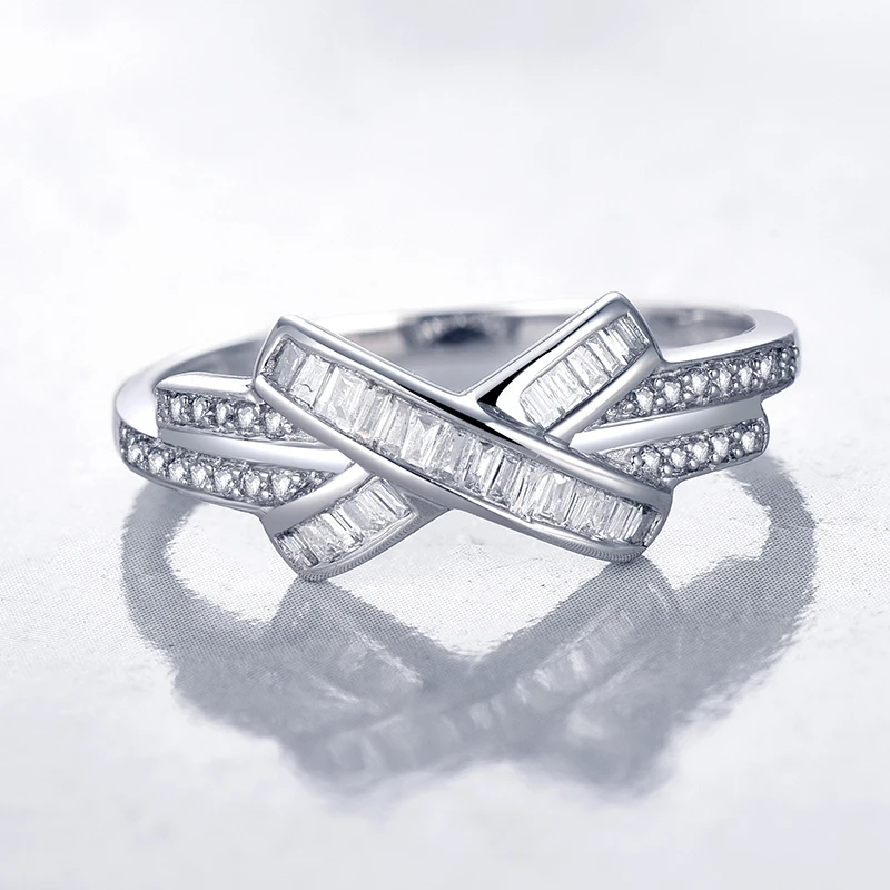 Prefect Gift 18k White gold Jewelry Engagement Wedding Ring Diamond for Women