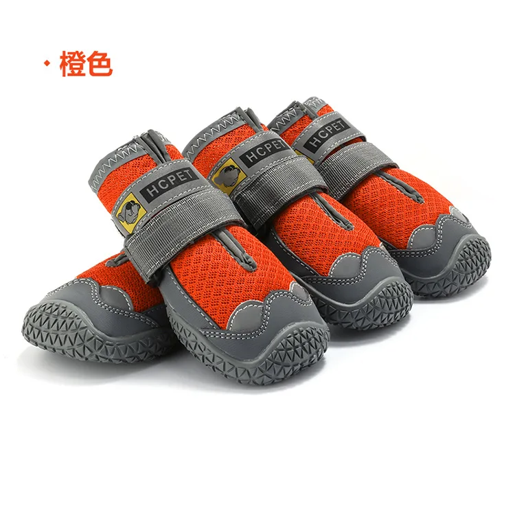 Pet Dog Shoes Breathable Anti-Slip Adjustable Reflective Durable Dogs Boots for Medium Large Pet Protection Paw Dog Accessories