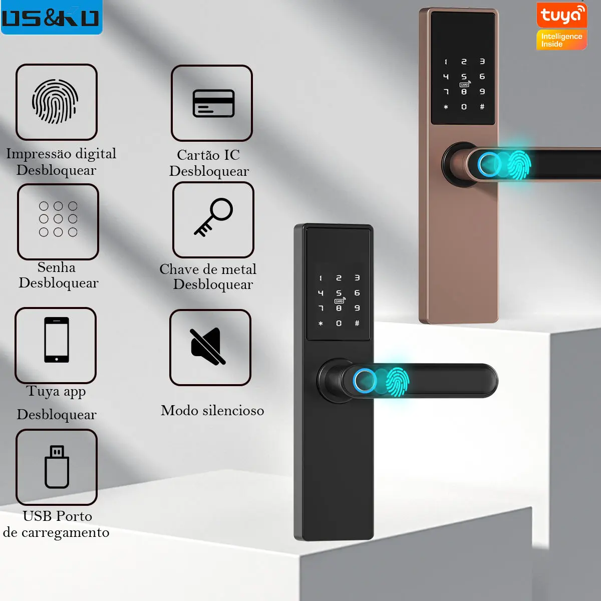 fingerprint pin code card keyless smart door lock double sliding digital smart glass door lock wifi