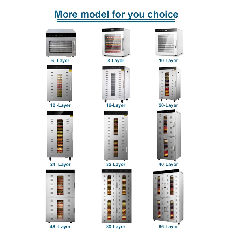 home industrial food dehydrator fruit dryer machine/deshidratador food  12 16 32 40 80 96 trays food fruit drying machine price