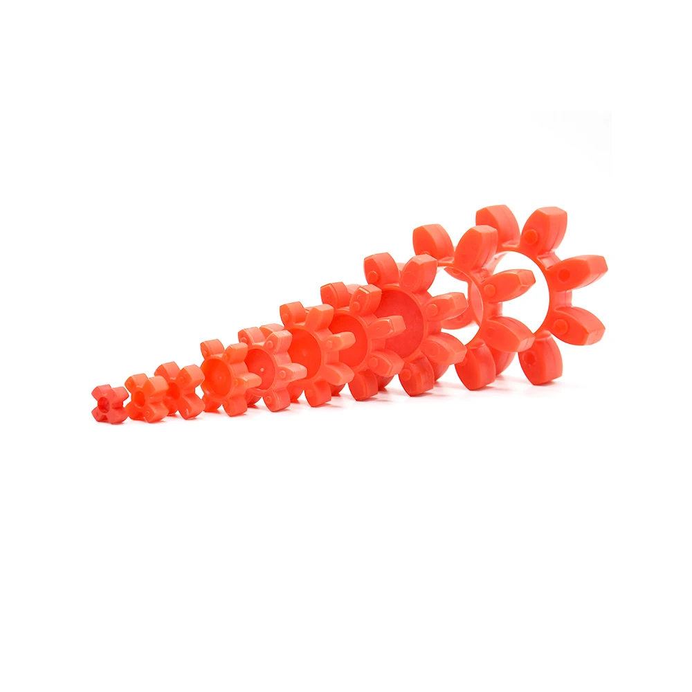 Hot Sale PU Buffer Elastic Rubber Cushion Spider Insert Element For Flexible Shaft Jaw Spider Coupling Plum Shaped Buffer Pad