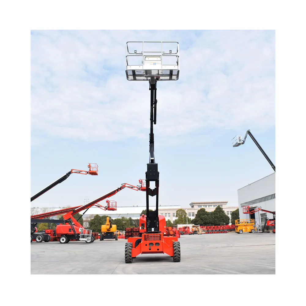 High Lifting Height Trailer Mounted Manually Boom Aerial Work Lift with CE