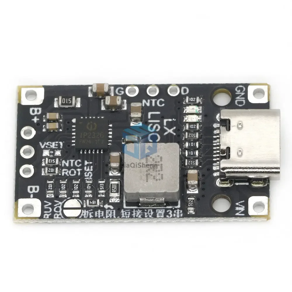 Type-C USB 2/3S BMS 15W 8.4V 12.6V 1.5A Lithium Battery Charging Boost Module With Balanced Support Fast Charge With Indicator