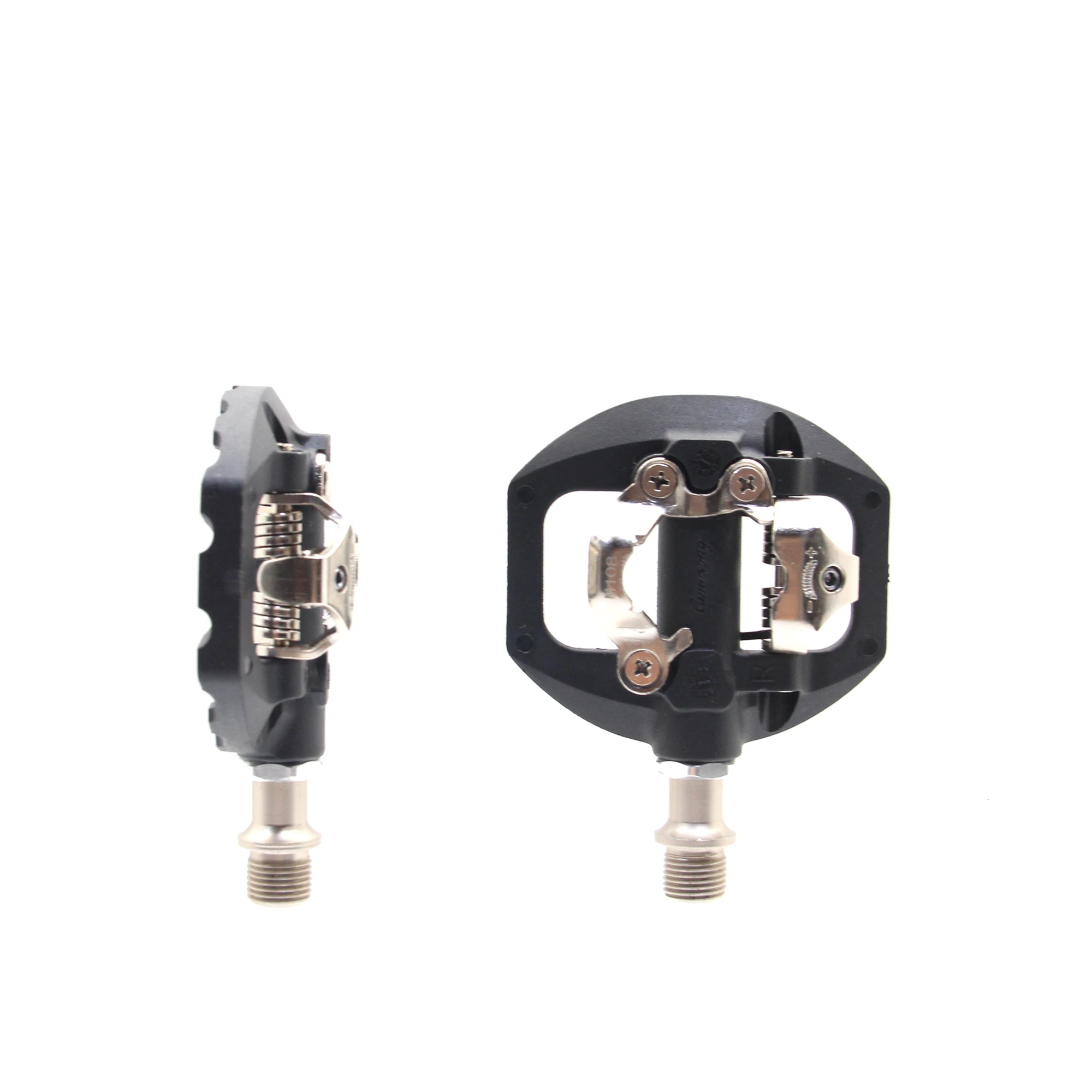 M108 Alloy Road Bike Pedals Non-slip mini exerciser bike assisted   Black Ultralight Lock Pedals