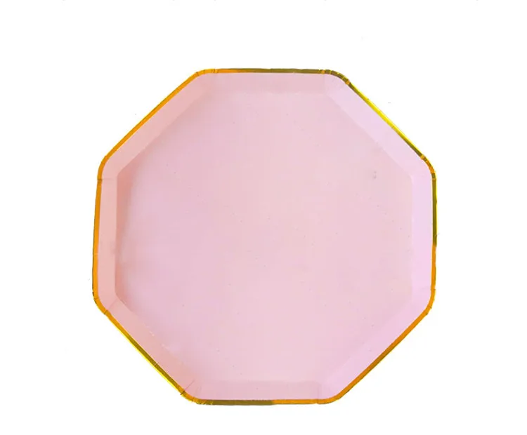 New Design Custom Paper Plate Tableware Kit Disposable Plate For Girl Birthday Party Decoration birthday dishes