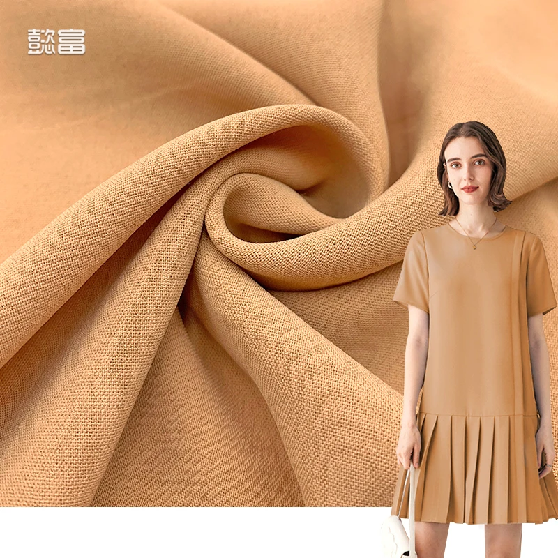 Cey-Fabric Crepe Wholesale Dress Lining Silk High Quality Woven 100% Textile Crinkle Clothing Supplier Cey Polyester Fabric