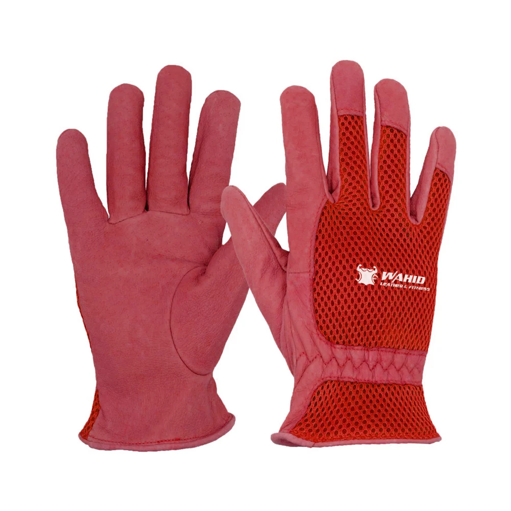 Breathable Leather Work Gardening Gloves Tough Cowhide High Dexterity Multicolor Outdoor Gardening Glove for Men and Women