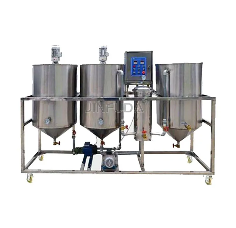 Groundnut Oil Refining Machine Veggie Oil Purifier Refinery Machine Plant Cooking Edible Oil Making Machine