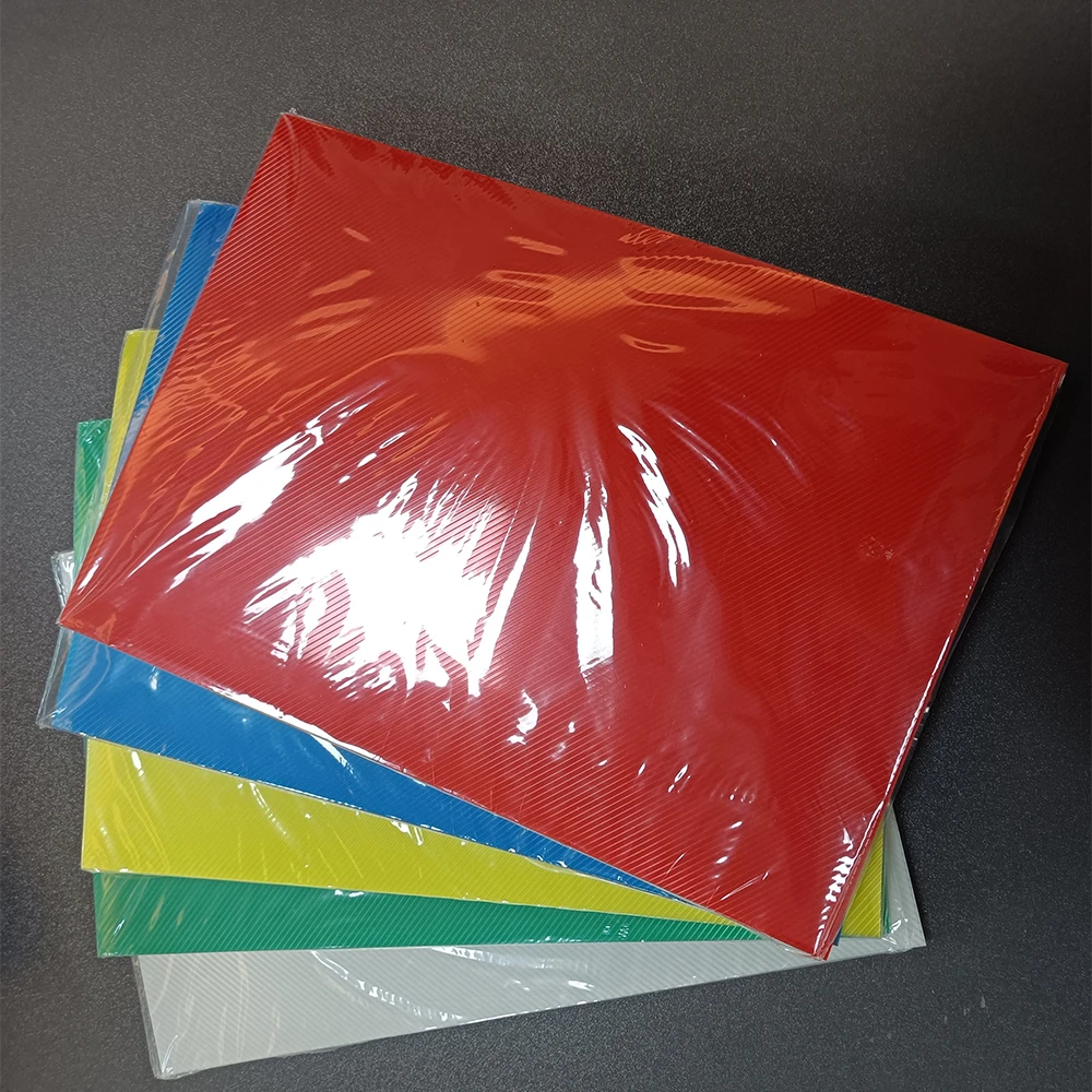 Factory Wholesale A4 A3 Matt PP Book Binding Cover 200-500 Micron Bright Office Brand Diagonal Transparent Colorful