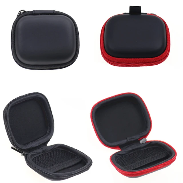 High quality manufacturer square shockproof eva case custom eva zipper earphone case