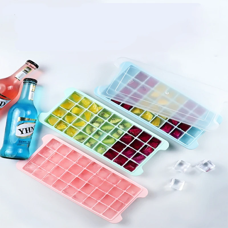 Home Bar Party BPA free DIY Ice Cube Tray Reusable Flexible Silicone Ice Cube Tray Mold Mini Tray for Freezer Use