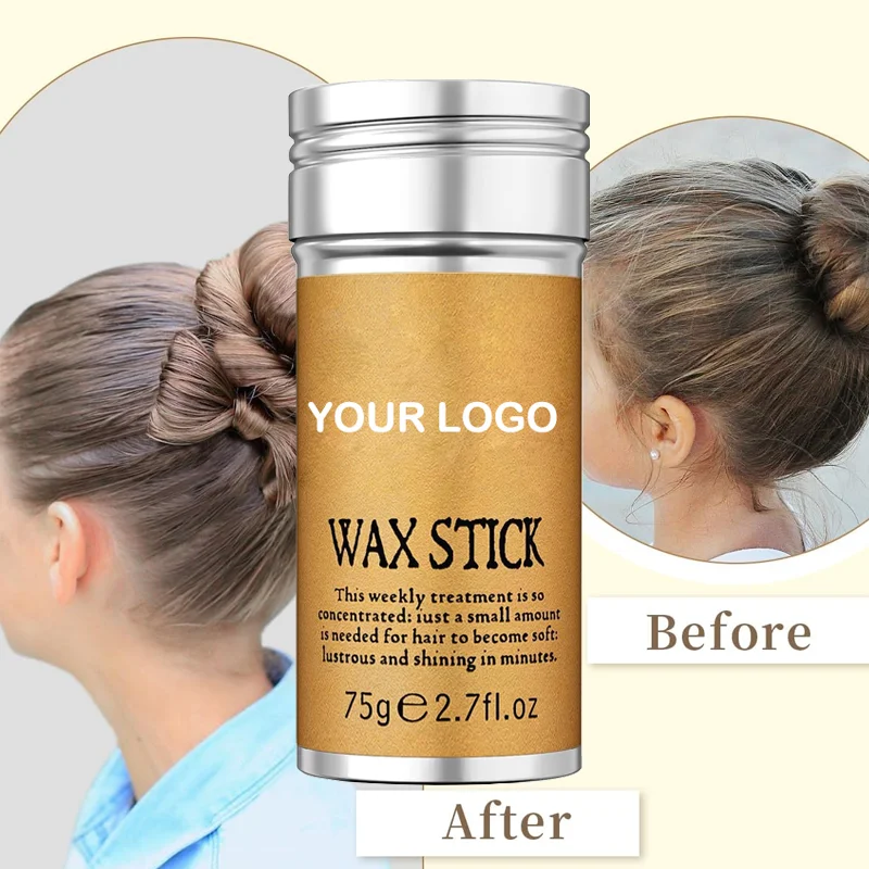 Latest Nourish & Shiny Create Sharp Lines Smooth Frizz Hair Unisex Vitamin E Beeswax Hair Finishing Stick For Broken Hair