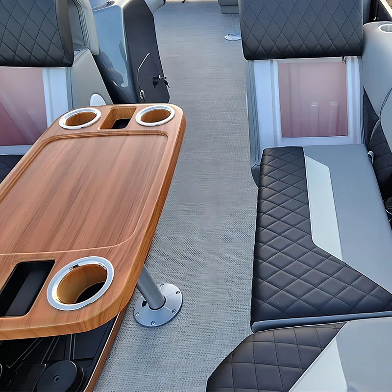 Manufacturer Direct Luxury Customizable Pontoon Boat Marine Water Activities Yacht Fiberglass Floating Boats