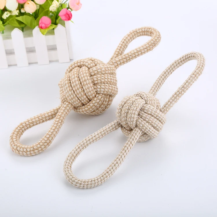 wholesale figure 8 cotton braided ball pet dog toy