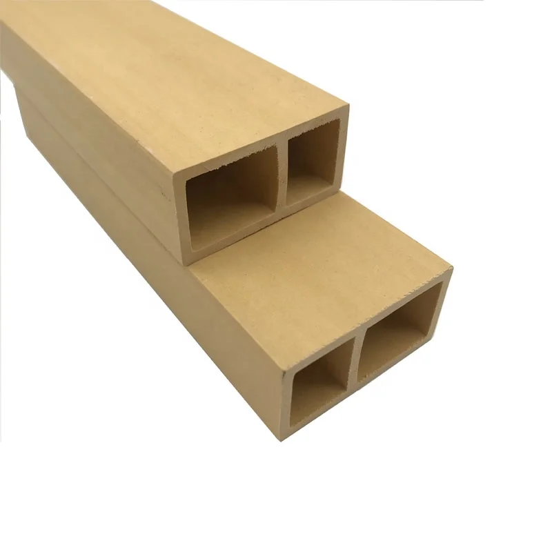 Easy install wpc composite plastic wood timber tube 50x25mm composite wpc timber tube for wall partition