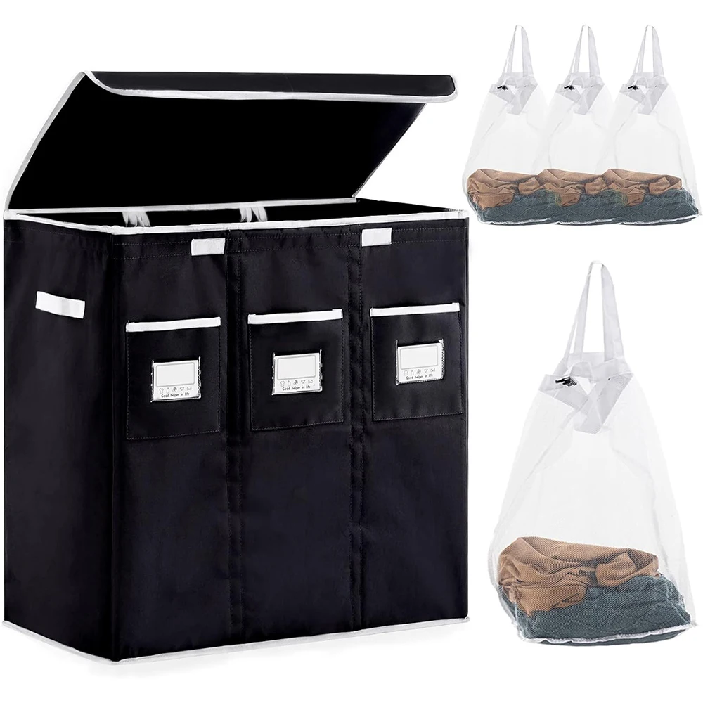 Extra Large Capacity and Durable Design Ideal for Organizing Clothes Stylish Laundry Basket with Lid