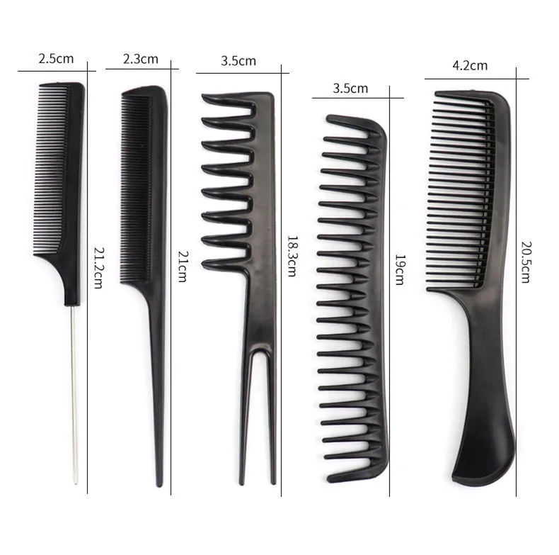 New Style Professional 10pcs Hair Combs Kit Salon Barber Comb Brushes Hair Styling Tool Hair Comb Set