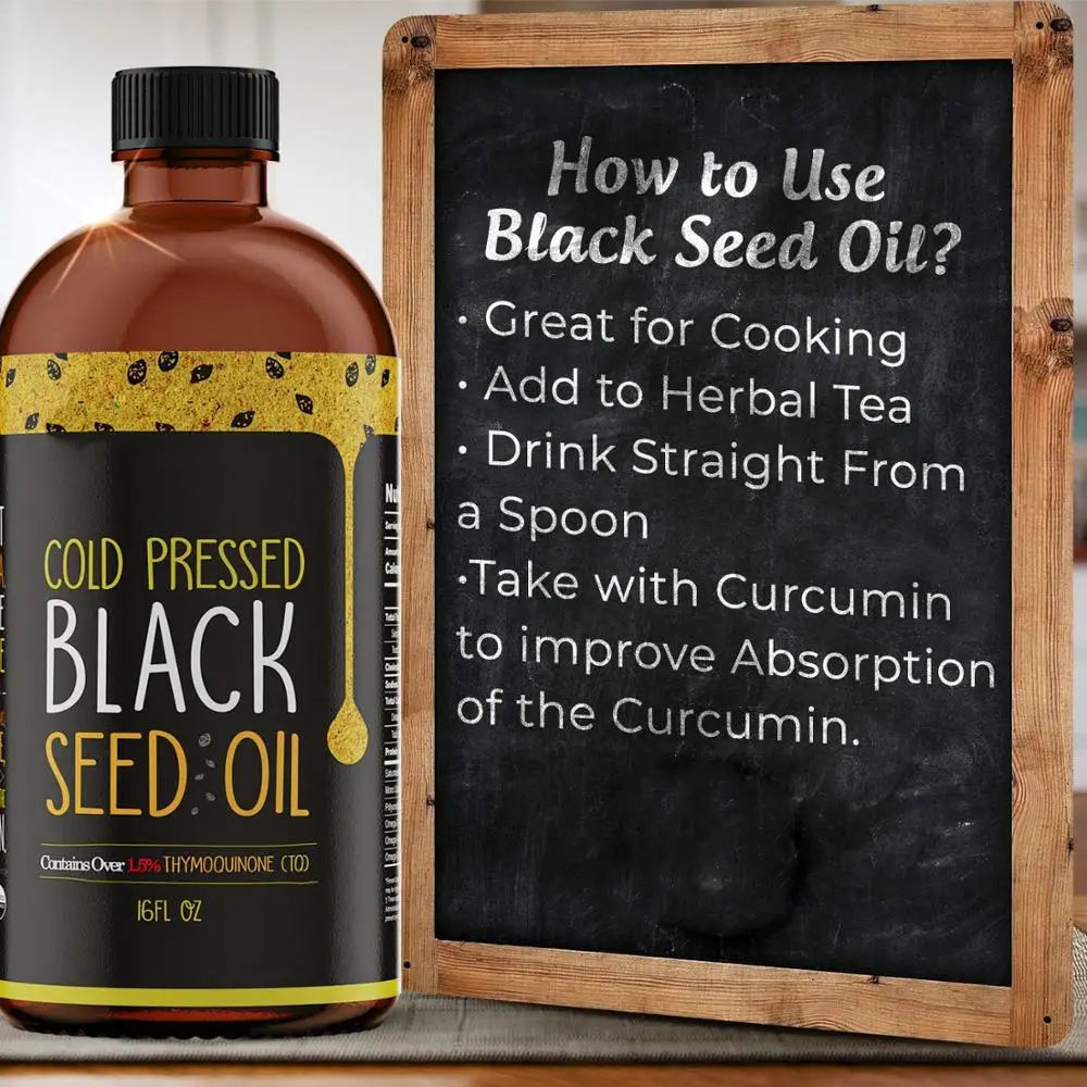 Private Label Organic Boost Immunity Cold Pressed Black Cumin Seed Oil