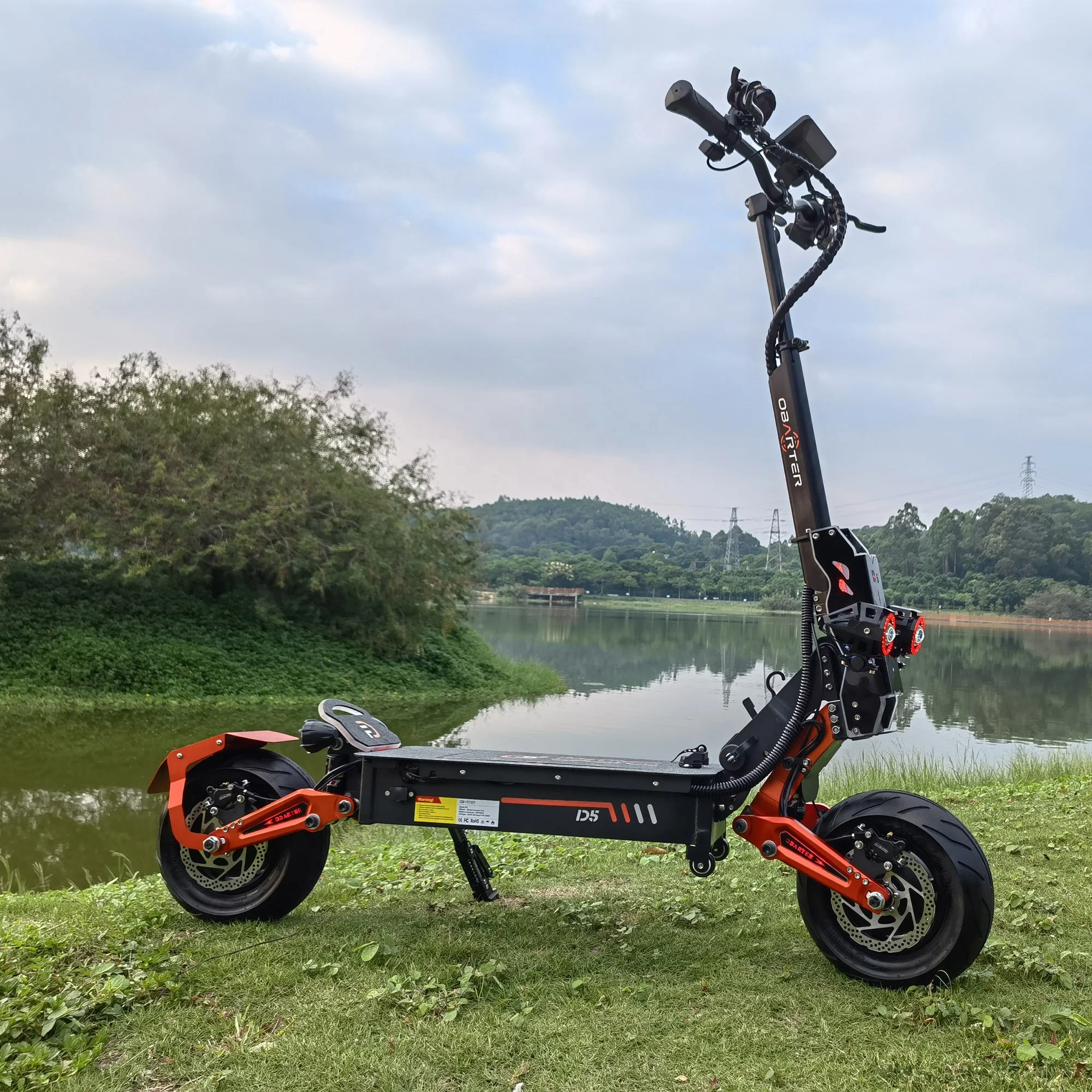 Obarter D5 двойной двигатель 5000 Вт Escooter OffRoad 48 В быстросъемные аккумуляторные шины с гидравлическим демпфированием двойные масляные тормоза