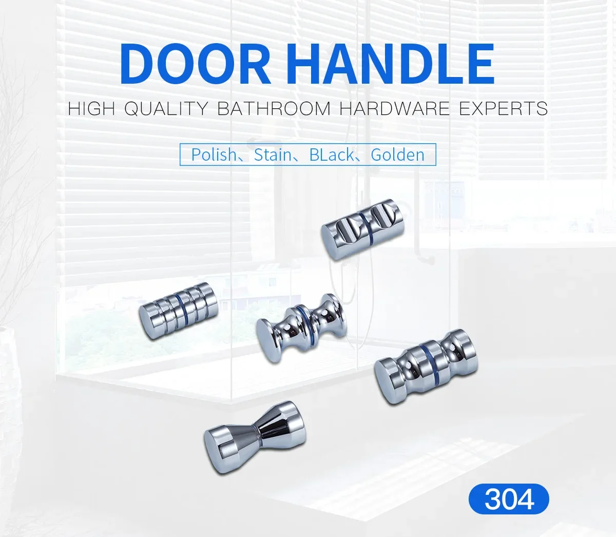 ss shower screen h type tempered handle wooden large glass square pull bathroom stainless steel glass door handle for glass door