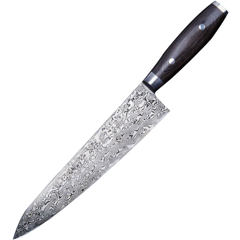 9 Inch Beef and Sushi Knife VG Damascus Steel Sharp and Durable Kitchen Chef Knives
