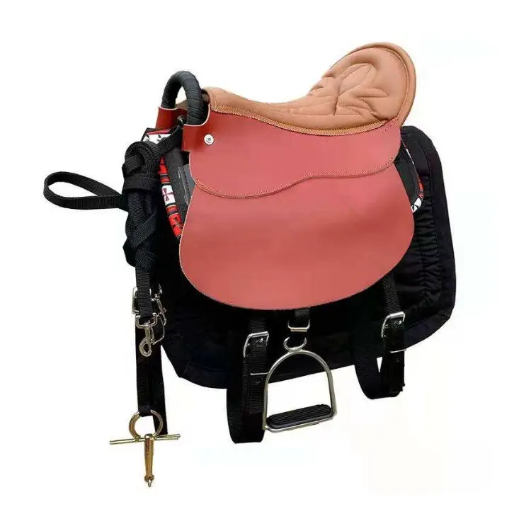 Low price high quality fashionable leather saddle cross-country riding durable saddle equipment