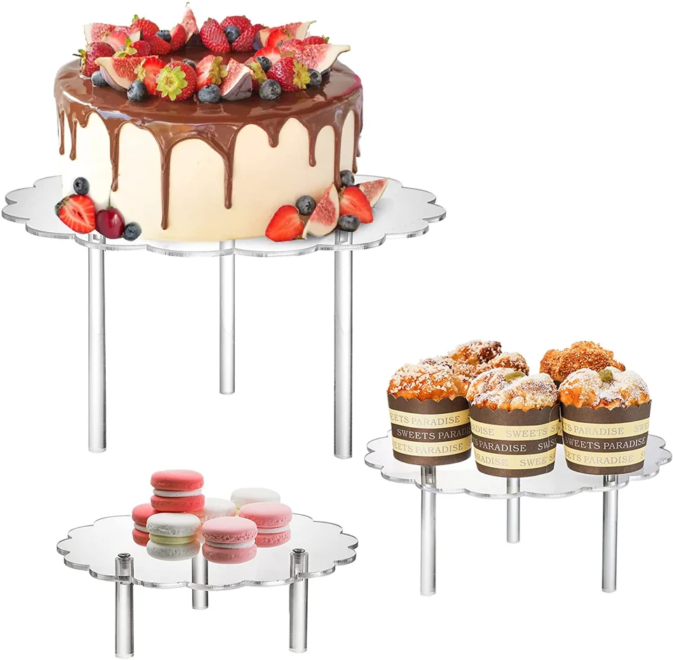 Round Acrylic  Wedding Cake Display Stand