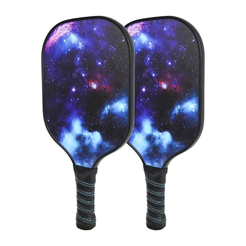 wholesale carbon fiber fibreglass pickleball paddle set custom logo pickleball paddle with PP Honeycomb Inner