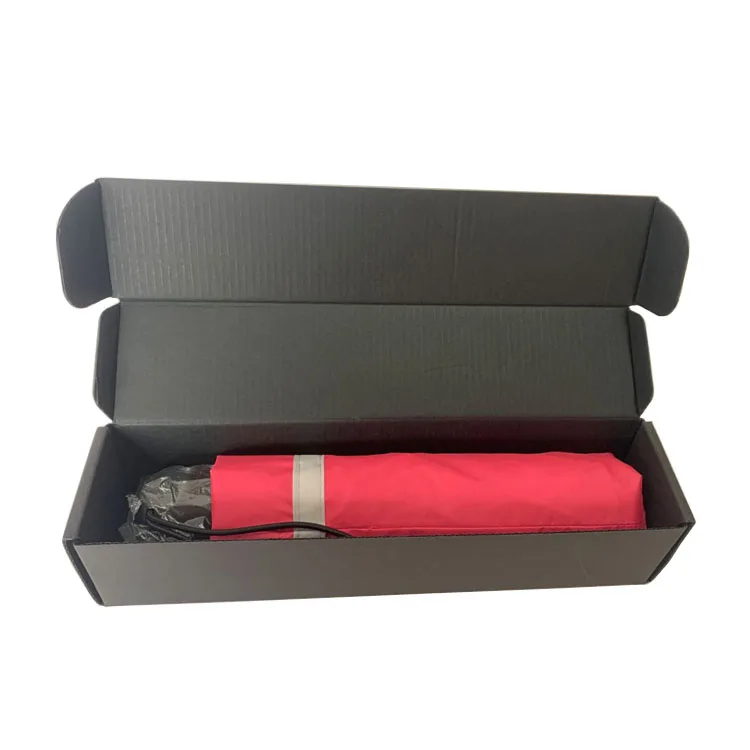 Custom Logo Black Folding Corrugated Cardboard Shopping Box with Glossy Lamination ODM/OEM for Event or Gift Packaging