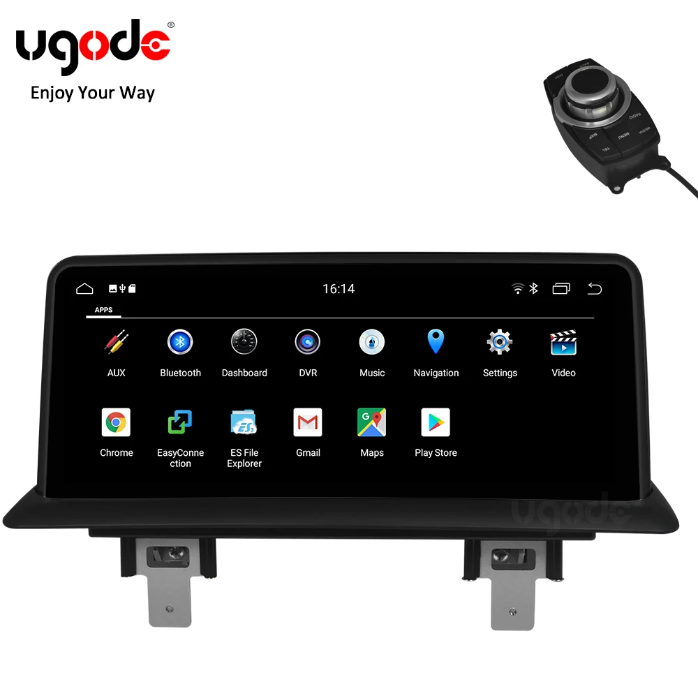 Ugode Promote Android 10 GPS Media Display Stereo Audio Carplay  4+64G for BMW 1 Series E81 E87 with iDrive Joystic Button
