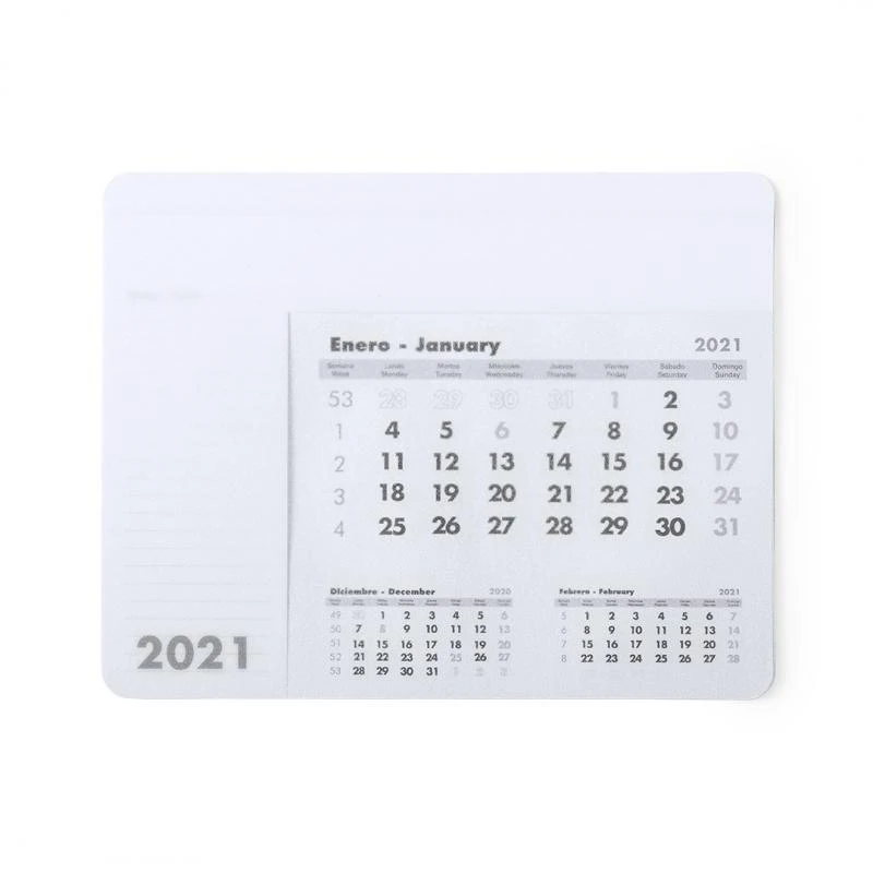 Customized printing advertising pvc pp writing support desk 2023 interchangeable calendar office mouse pad