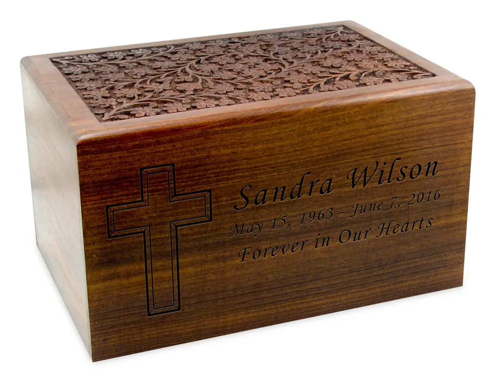 
American Style Custom Solid Walnut Adult Urn 