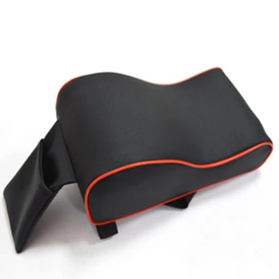 Universal PU Leather Memory Foam Auto Armrests Covers with Phone Pocket for VW BMW AUDI Honda Car Armrest Pad