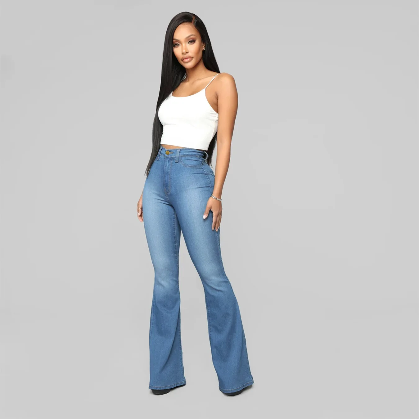 Factory Wholesale High Quality Europe And America Skinny Jeans Women High Waist Women Casual Classics Jeans Pants